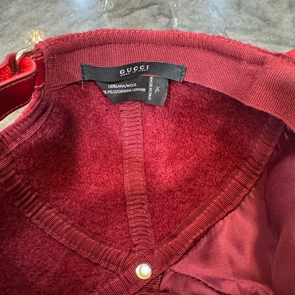 Gucci Red Wool Hat excellent condition - Picture 3 of 5